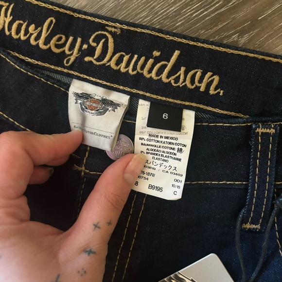 Harley Davidson Mid Rise Bootcut Jeans - Picture 3 of 4